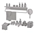 Sleek Bathroom Decor Set 3D model small image 5