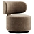 Contemporary Fabric Armchair: TAMBUROUND 3D model small image 2