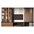 Modern TV Wall Set Furniture 3D model small image 2