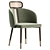 Luxurious Off White Velvet Chairs 3D model small image 2