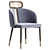 Luxurious Off White Velvet Chairs 3D model small image 4