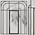 Modern Entrance Door Set 84 3D model small image 3