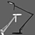 Adjustable LED Steel Table Lamp 3D model small image 3
