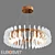 Bogates Farfalla LED Pendant Chandelier 3D model small image 3