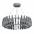 Bogates Farfalla LED Pendant Chandelier 3D model small image 4