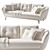 Luxury 3 Seater Sofa Set 3D model small image 5