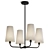 French Art Deco Chandelier with White Shades 3D model small image 4