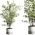 Concrete Vase Tree Indoor Set 3D model small image 3