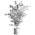 Concrete Vase Tree Indoor Set 3D model small image 7