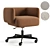 Henning Desk Chair, Brass Caster 3D model small image 1