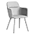 Ergonomic King Chair in Yellow & Grey 3D model small image 3