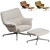 Muuto Doze Lounge Chair Ottoman Set 3D model small image 1