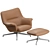 Muuto Doze Lounge Chair Ottoman Set 3D model small image 2