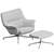 Muuto Doze Lounge Chair Ottoman Set 3D model small image 5