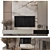 Stacked Stone TV Wall Set 3D model small image 1