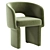 Elegant Velvet Dining Chair 3D model small image 1