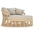 Resin Wicker Round Daybed 3D model small image 2