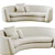 Modern Curved Sofa from MONOLOGUE 3D model small image 1