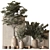 Vibrant Vase and Plant Set 3D model small image 1