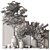Vibrant Vase and Plant Set 3D model small image 4