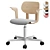 Modern Castor Armchair Upholstery VG&P 3D model small image 1