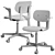 Modern Castor Armchair Upholstery VG&P 3D model small image 7