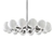 Elegant Chrome Glass Chandelier 3D model small image 1