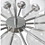 Elegant Chrome Glass Chandelier 3D model small image 4