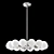 Elegant Chrome Glass Chandelier 3D model small image 6