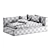 Picco Kids Bed Set, Gray 3D model small image 4