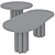 Cazarina Riner and Ambon Dining Tables 3D model small image 5