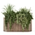 Outdoor Plants Wooden Pot Set 3D model small image 2