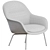 Muuto Fiber Metal Lounge Armchair 3D model small image 4