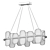 Modern Glass Chandelier Mille Long 3D model small image 6