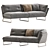 Contemporary New York Style Sofa 3D model small image 1