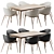 Luxury Velvet Dining Set543 3D model small image 1