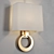 Elegant Silver Ring Wall Sconce 3D model small image 6