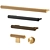 Meraki GRAFO Brass Cabinet Handles 3D model small image 1