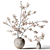 Clay Vase with Blooming Branches 3D model small image 1