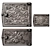 Cast Iron Stove Doors Set 3D model small image 1