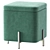 Elegant Grace Grey Pouf 3D model small image 2