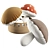 Forest Mushroom Plush Toy 3D model small image 1