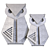 Geometric Metal Owl Sculptures 3D model small image 1