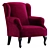 Luxury Velvet Armchair: THEATRO 3D model small image 1