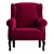 Luxury Velvet Armchair: THEATRO 3D model small image 2