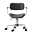 Youthful Office Chair with Wheels 3D model small image 2