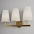 Elegant Triple Linen Brass Sconce 3D model small image 7