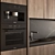  Contemporary Wood Black Kitchen 3D model small image 2
