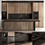  Contemporary Wood Black Kitchen 3D model small image 5