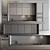  Contemporary Wood Black Kitchen 3D model small image 6